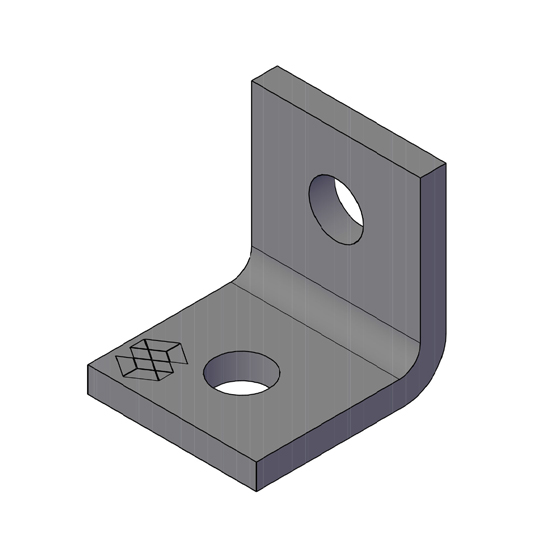 Angle Fitting 2 Holes 90 Deg