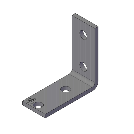 Angle Fitting 4 Holes 90 Deg
